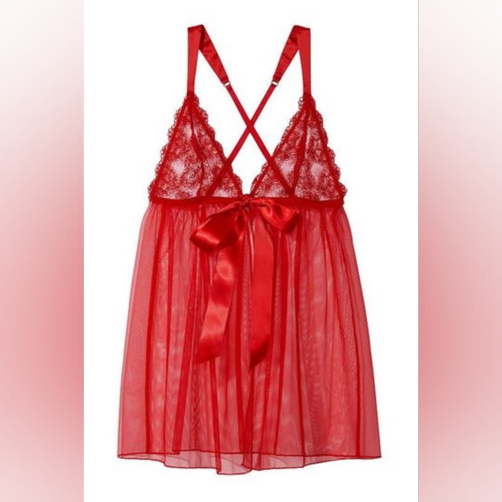 Victoria Secret Queen of Hearts Open Cup Babydoll XXL Red